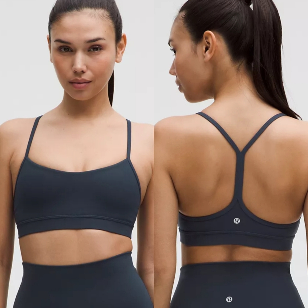 Lululemon Flow Y Bra Top True Navy Size 6